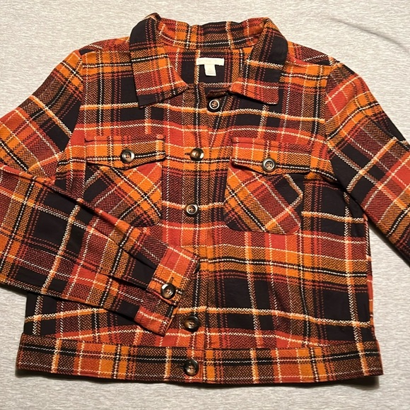 Eat. 1946 Cropped Plaid Jacket-100% Cotton - Picture 1 of 7